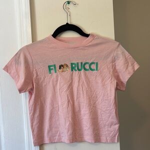 Fiorucci embroidered crop top shirt